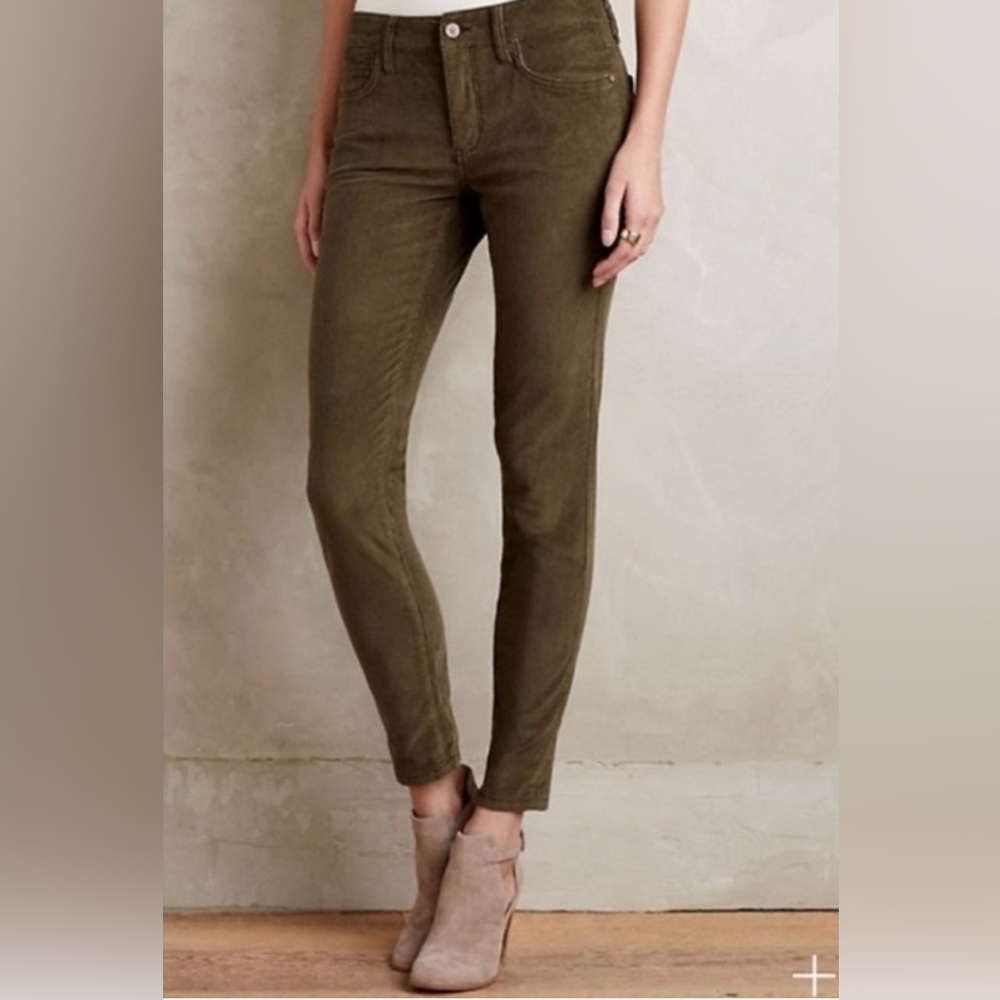 Pilcro And The Letterpress Green Serif Skinny Corduroy Pants Sz 29
Inseam 28.5
